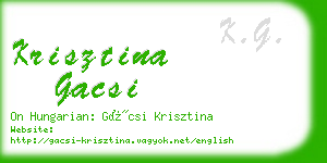 krisztina gacsi business card